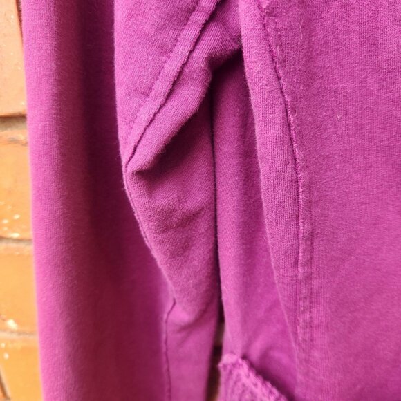 Neon Buddha Women's Purple Button-Up Jacket Knit Pockets Long Sleeve Size S - Picture 5 of 6